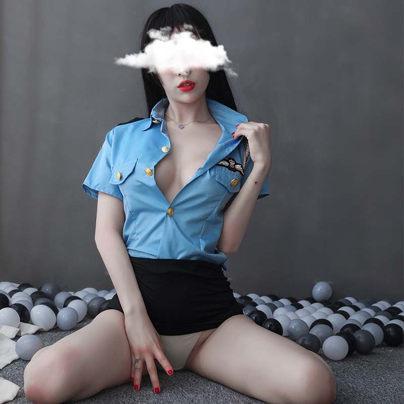 Cosplay Policewoman Uniform Lingerie Set