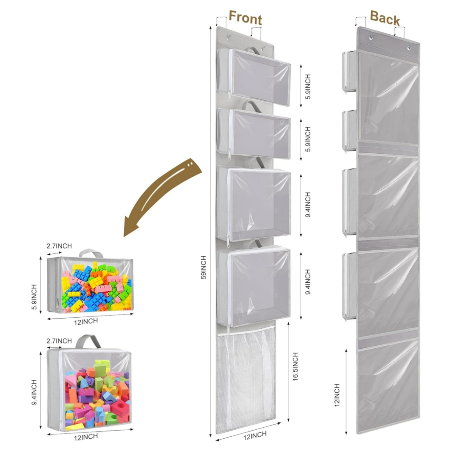 Hanging Toy Storage over Door