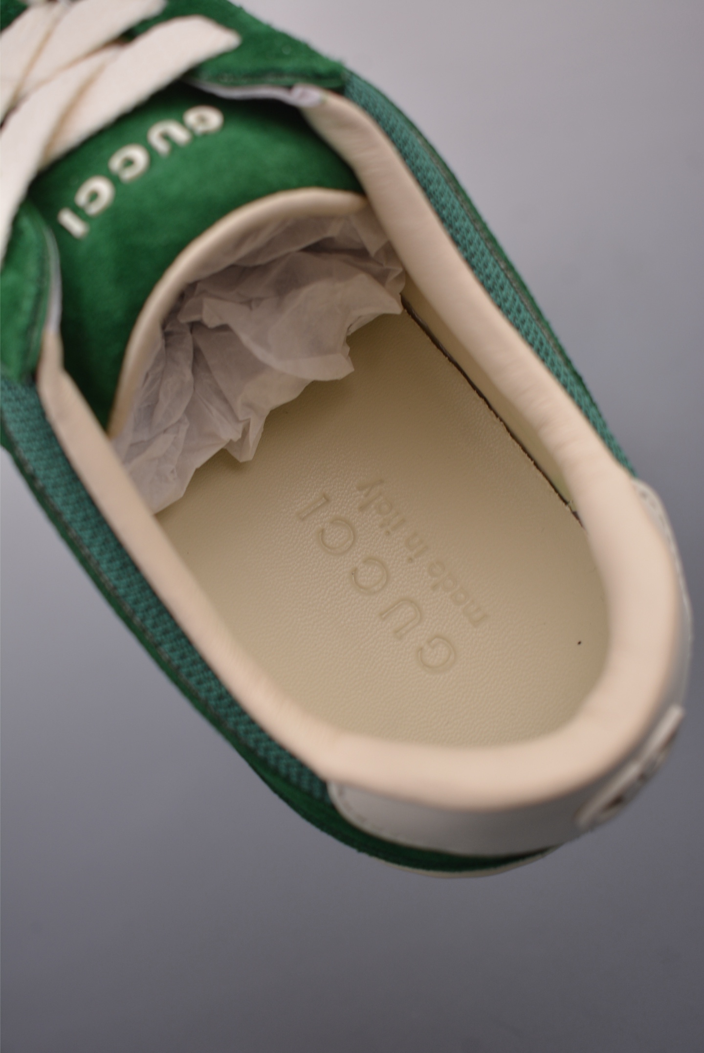 Gucci Interlocking G Suede Sneaker G74 Green White