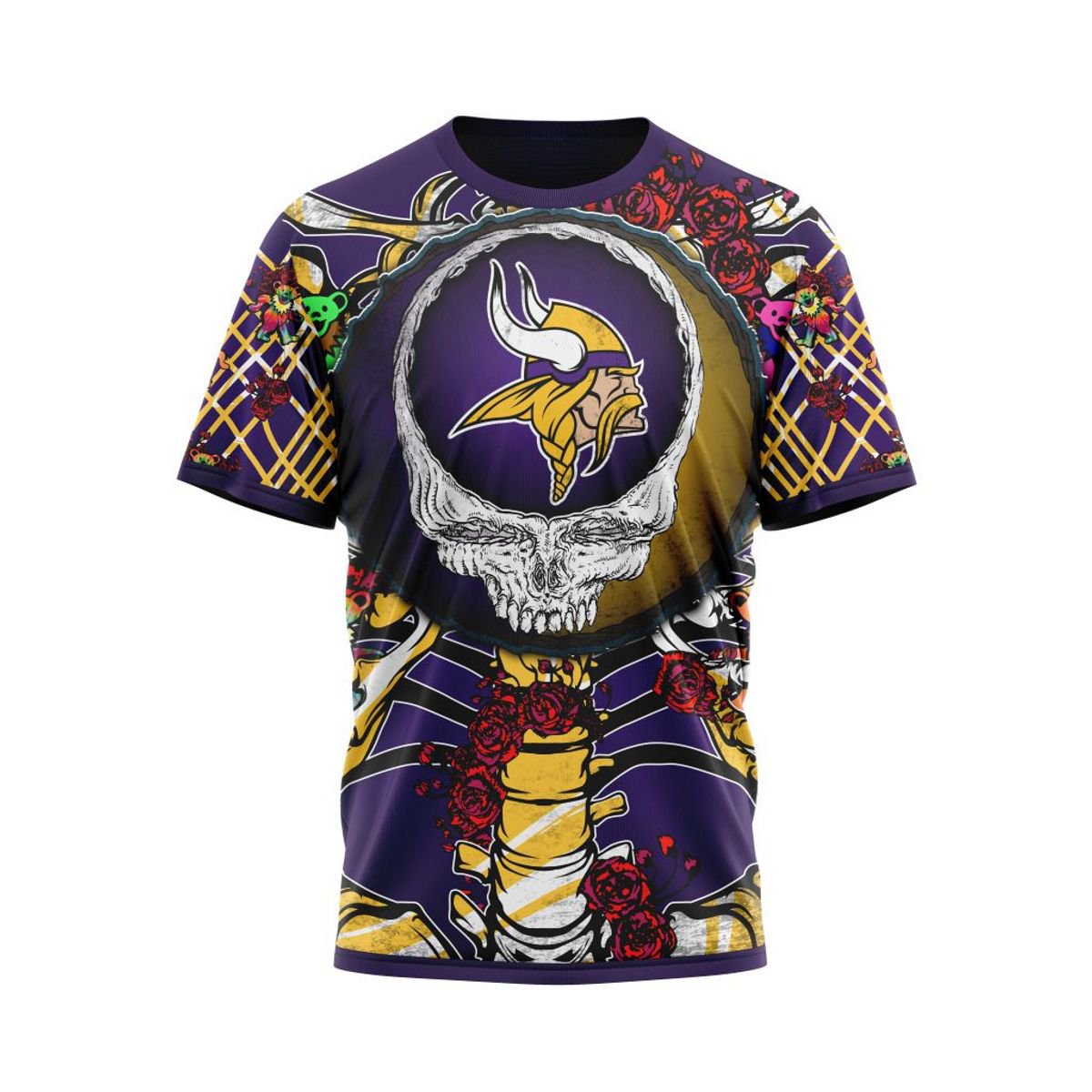 MINNESOTA VIKINGS 3D HOODIE MIX GRATEFUL DEAD