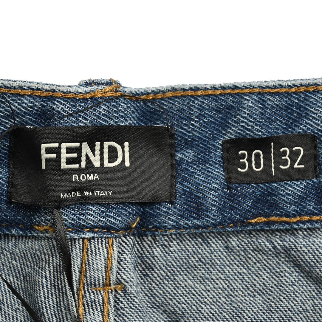 Fendi 24ss Metal FF Denim Pants