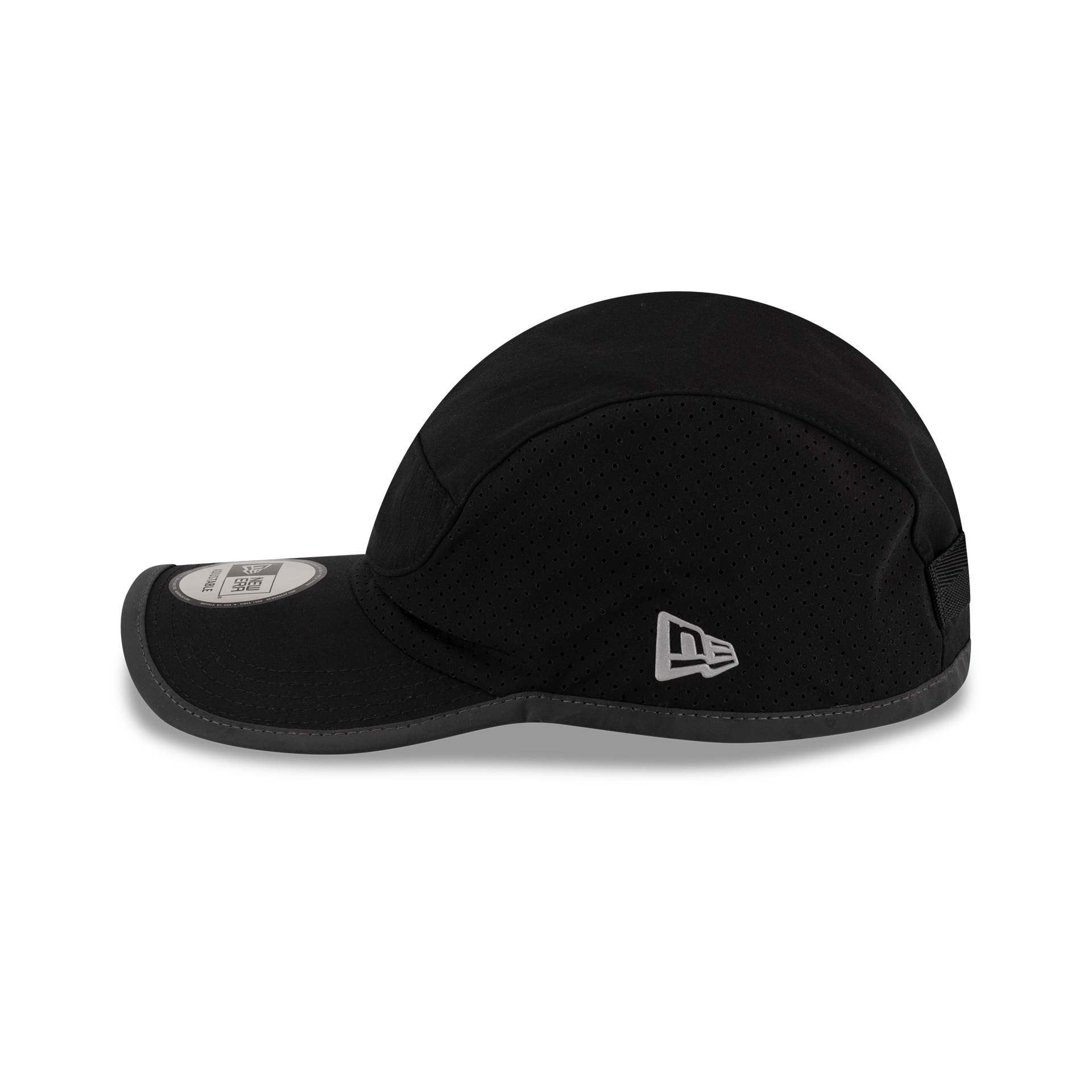 New Era Branded Train Performance Black Runner Hat