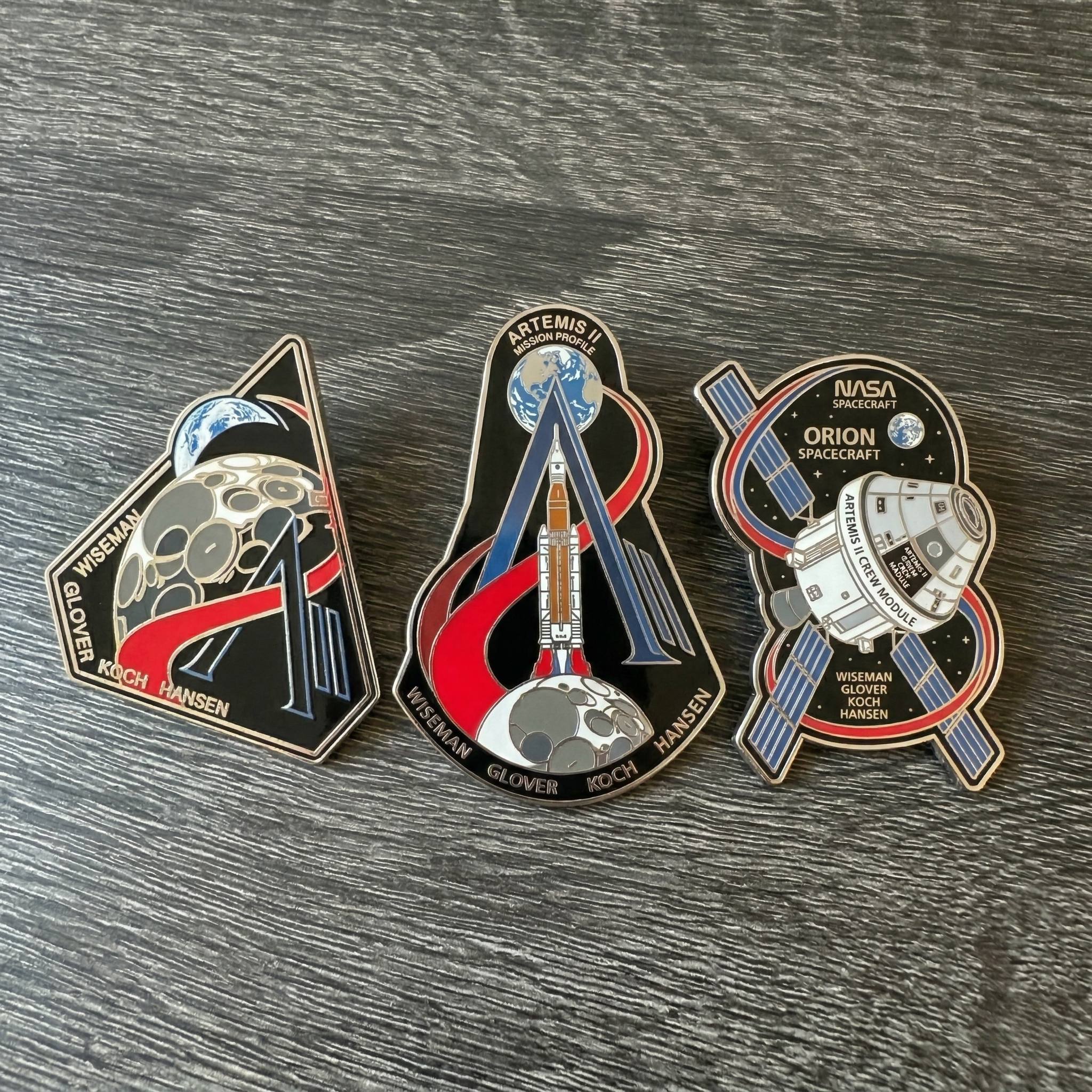 NASA Artemis II Mission Patch Hard Enamel Pin