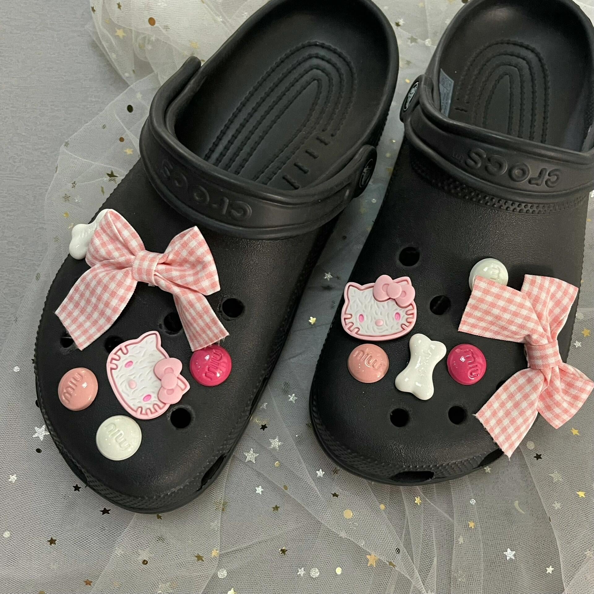 KT Charms Cute Pack Pins Shoe Decoration Croc Accessories for Croc Bags Clogs Slides