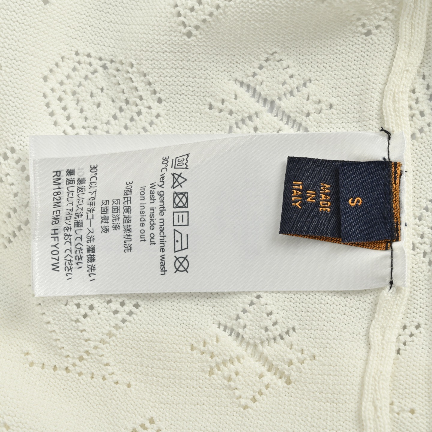Louis Vuitton 25ss hollow monogram jacquard knit shirt