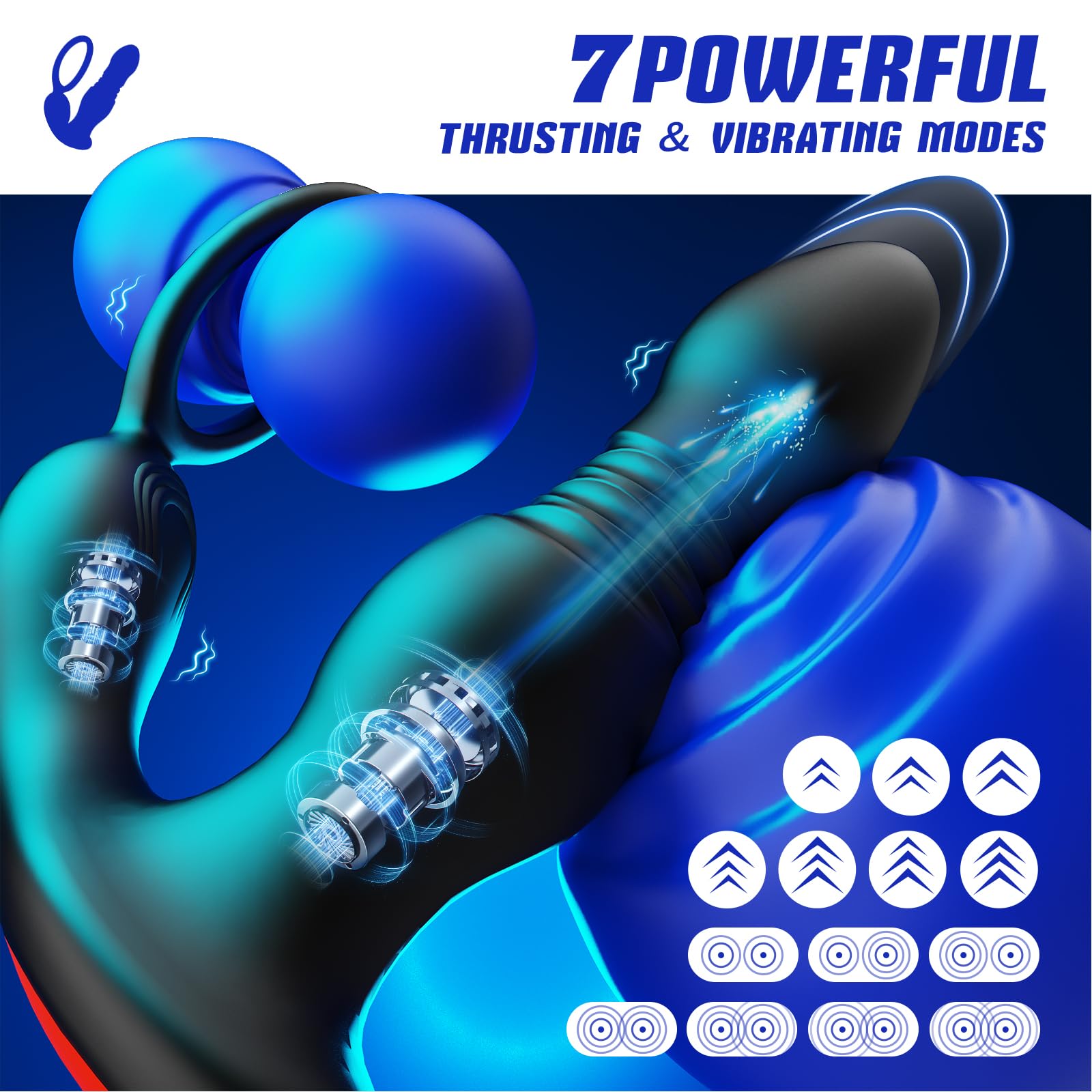 Smart Thrusting Prostate Massager – Vibrating Anal Plug with Remote Control & Cock Ring for Deep P-Spot Stimulation