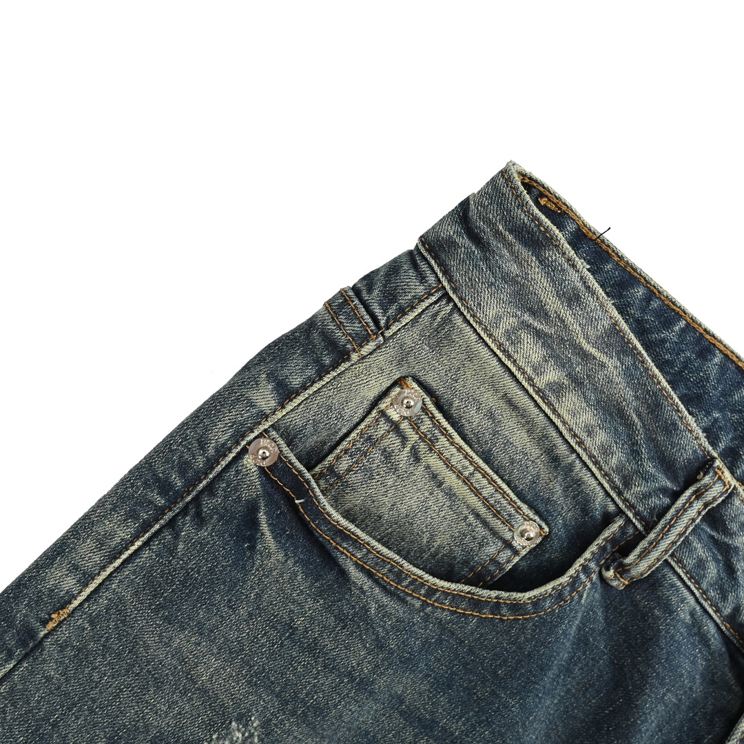 Dior 24Fw back pocket iron tower embroidered jeans
