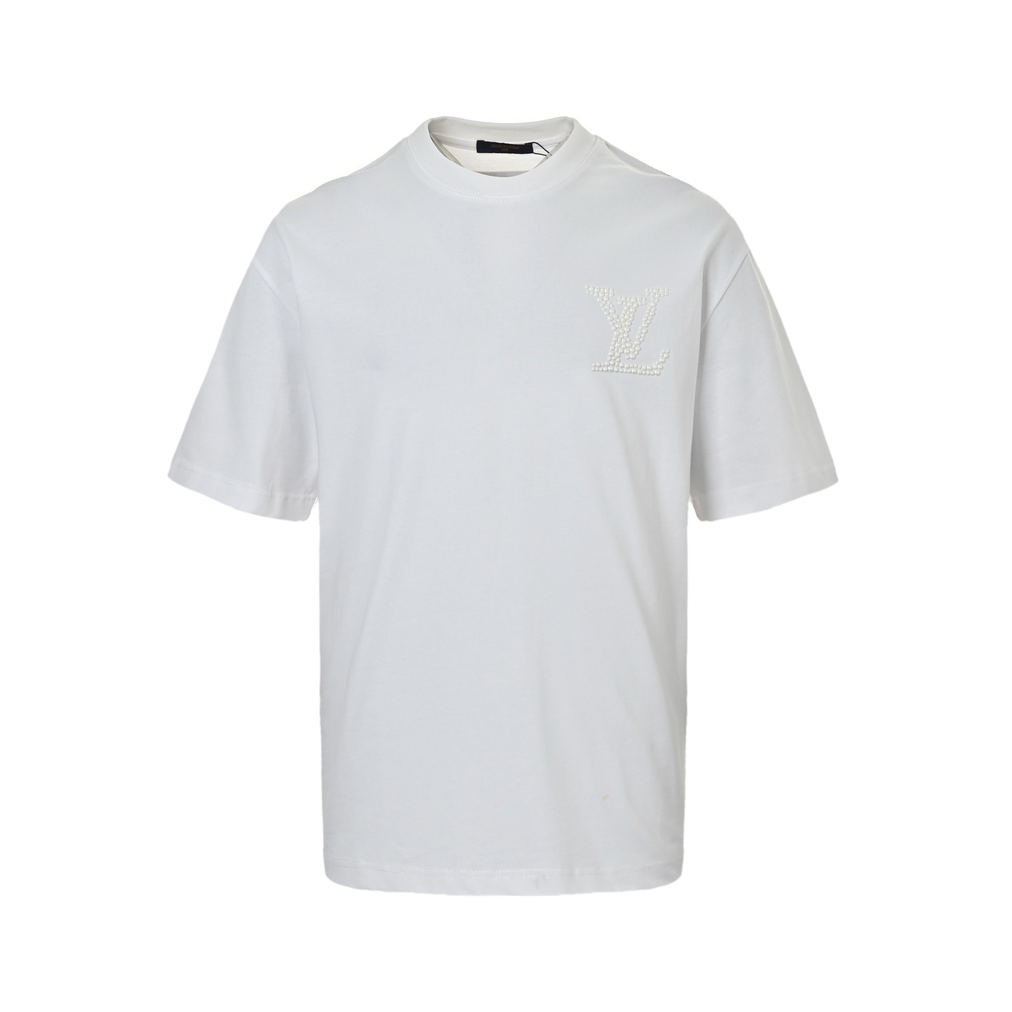 Louis Vuitton Pearl and Diamond Letter Logo Short Sleeve