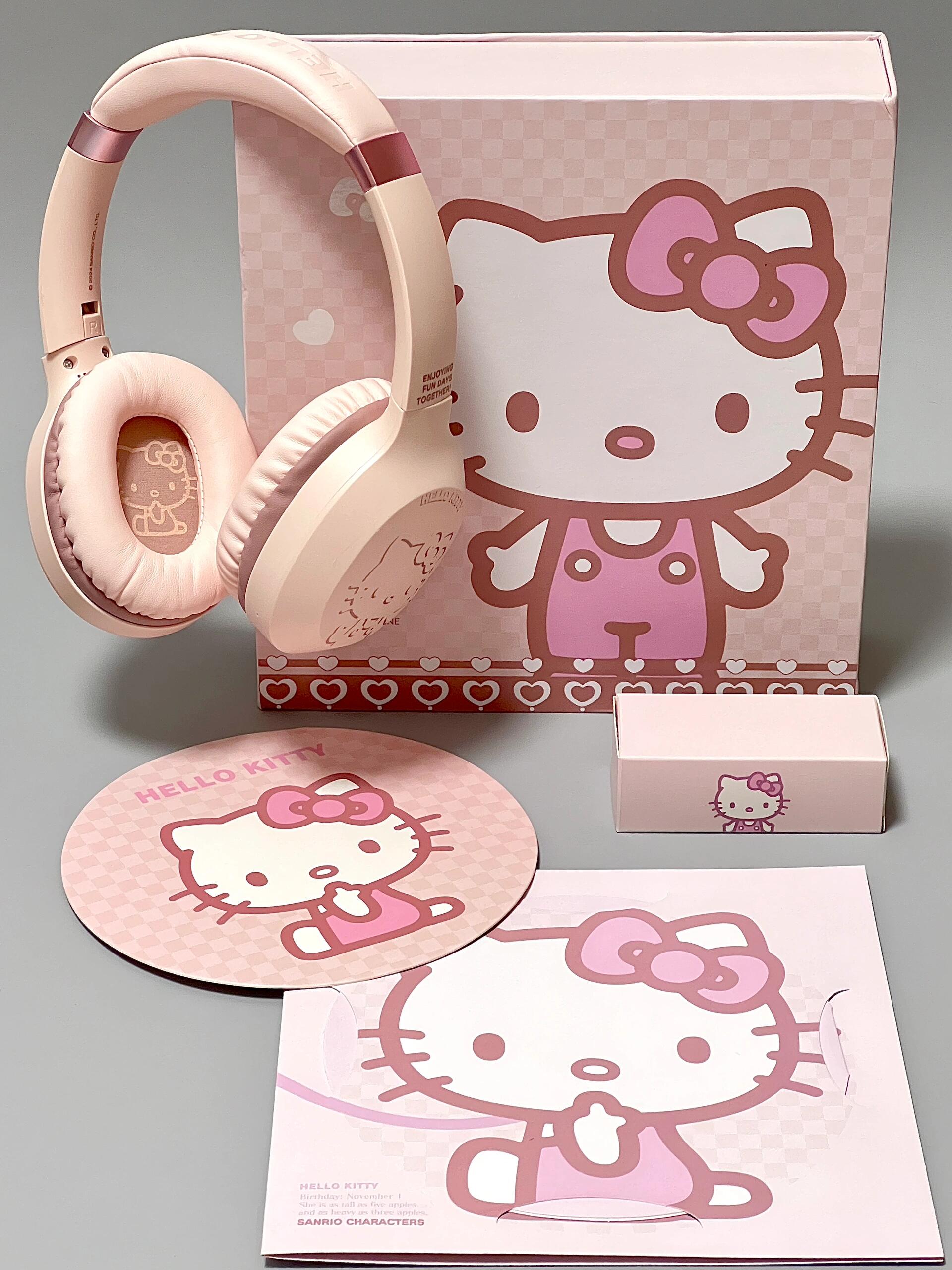 Sanrio Bluetooth Headphones Over Ear, 35H Playtime Retractable Foldable Headphones for Home Office Cellphone PC Ect.