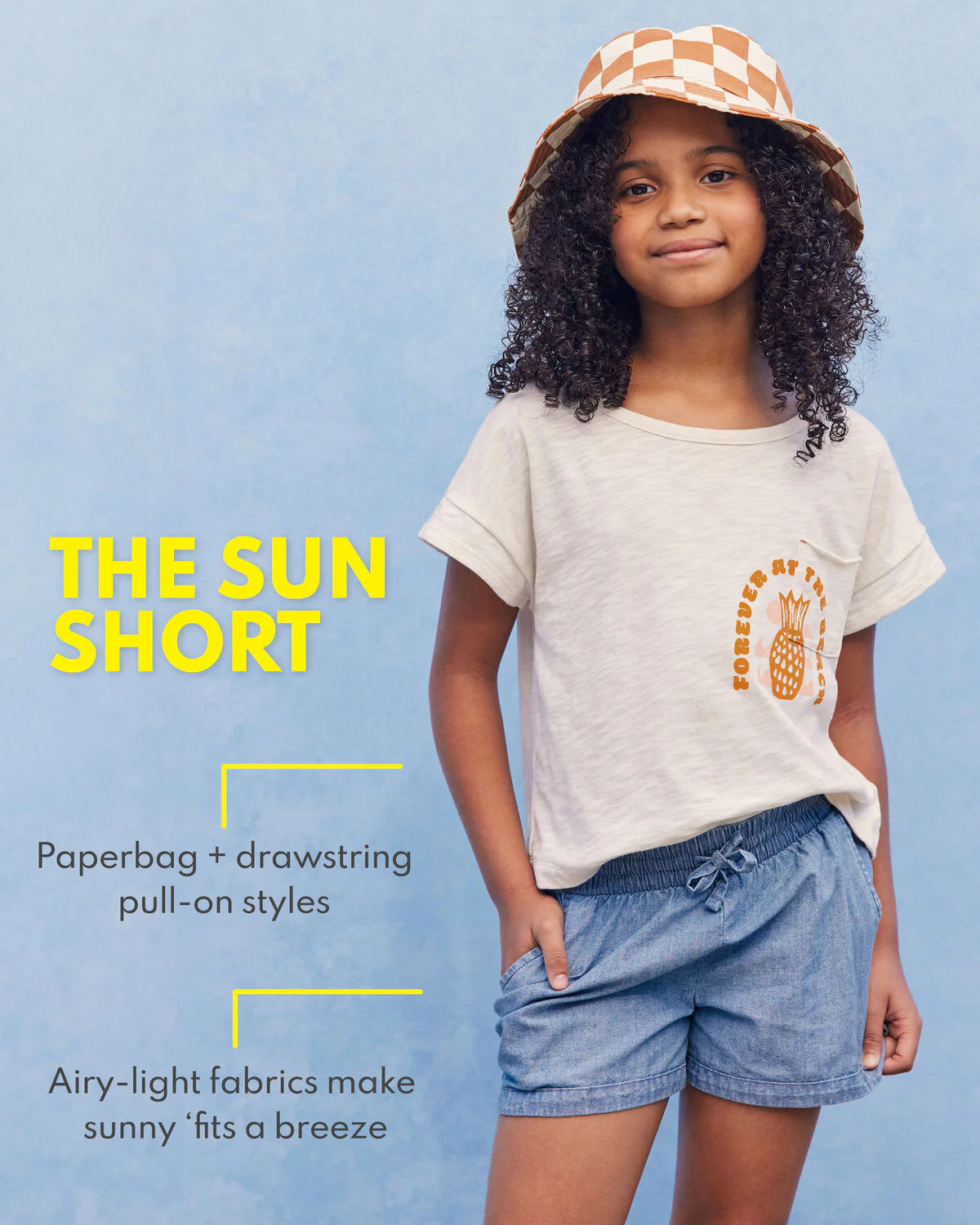 Carter's Toddler Chambray Pull-On Sun Shorts