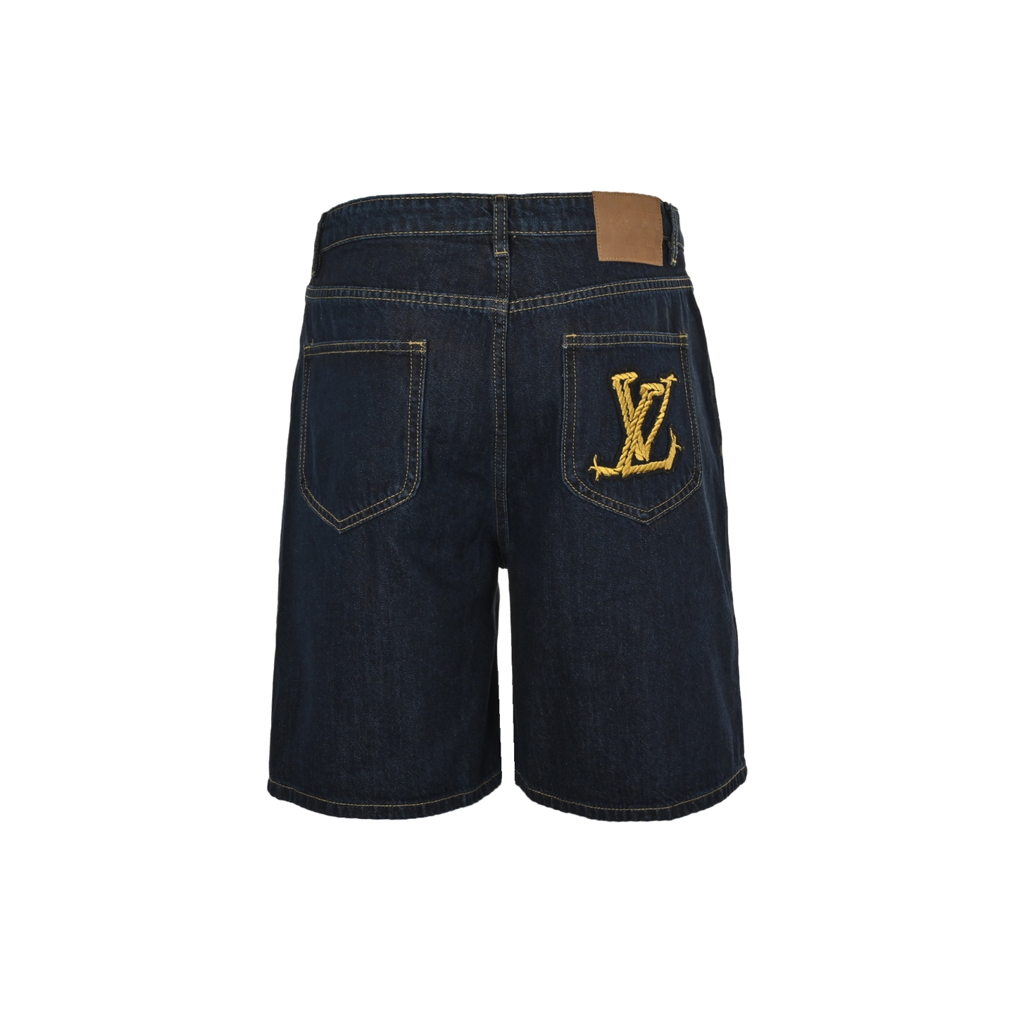 Louis Vuitton 25ss rope signature monogram embroidered denim shorts