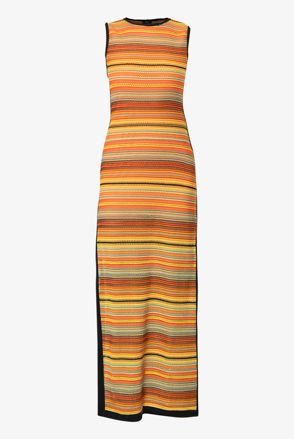 Maxi vestido tejido sin mangas