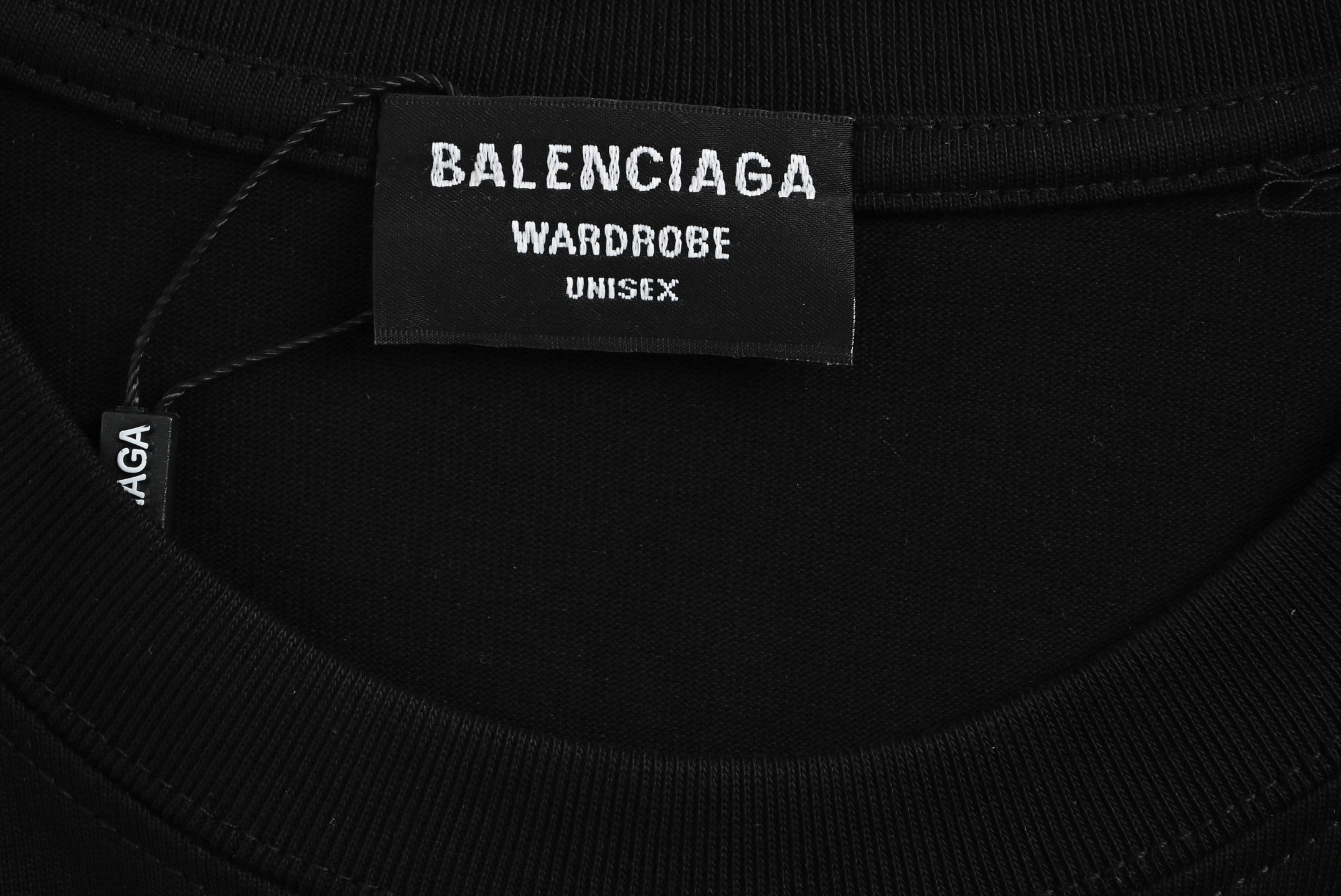 Balenciaga 25ss gradient letter embroidered short sleeve