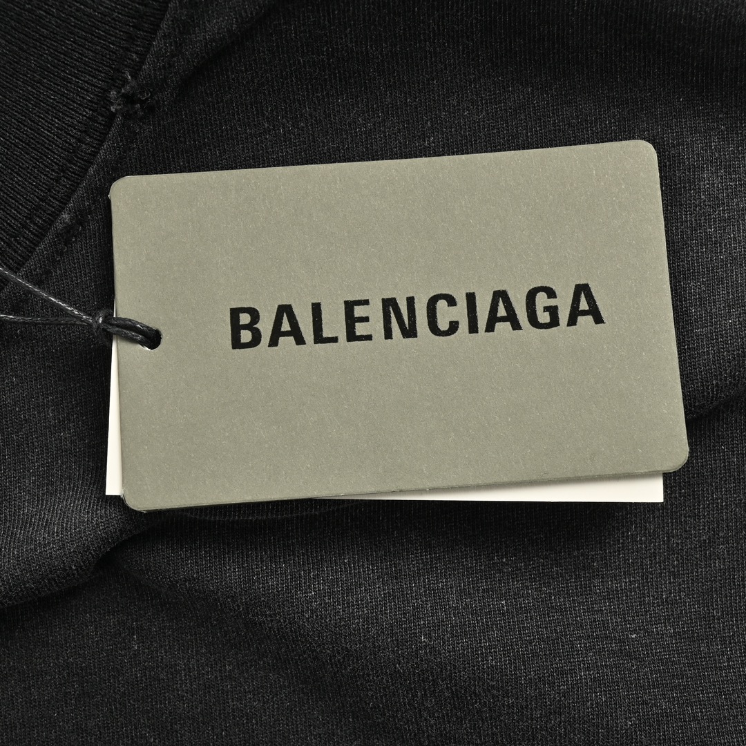 Balenciaga 24ss double B printed back washed shorts