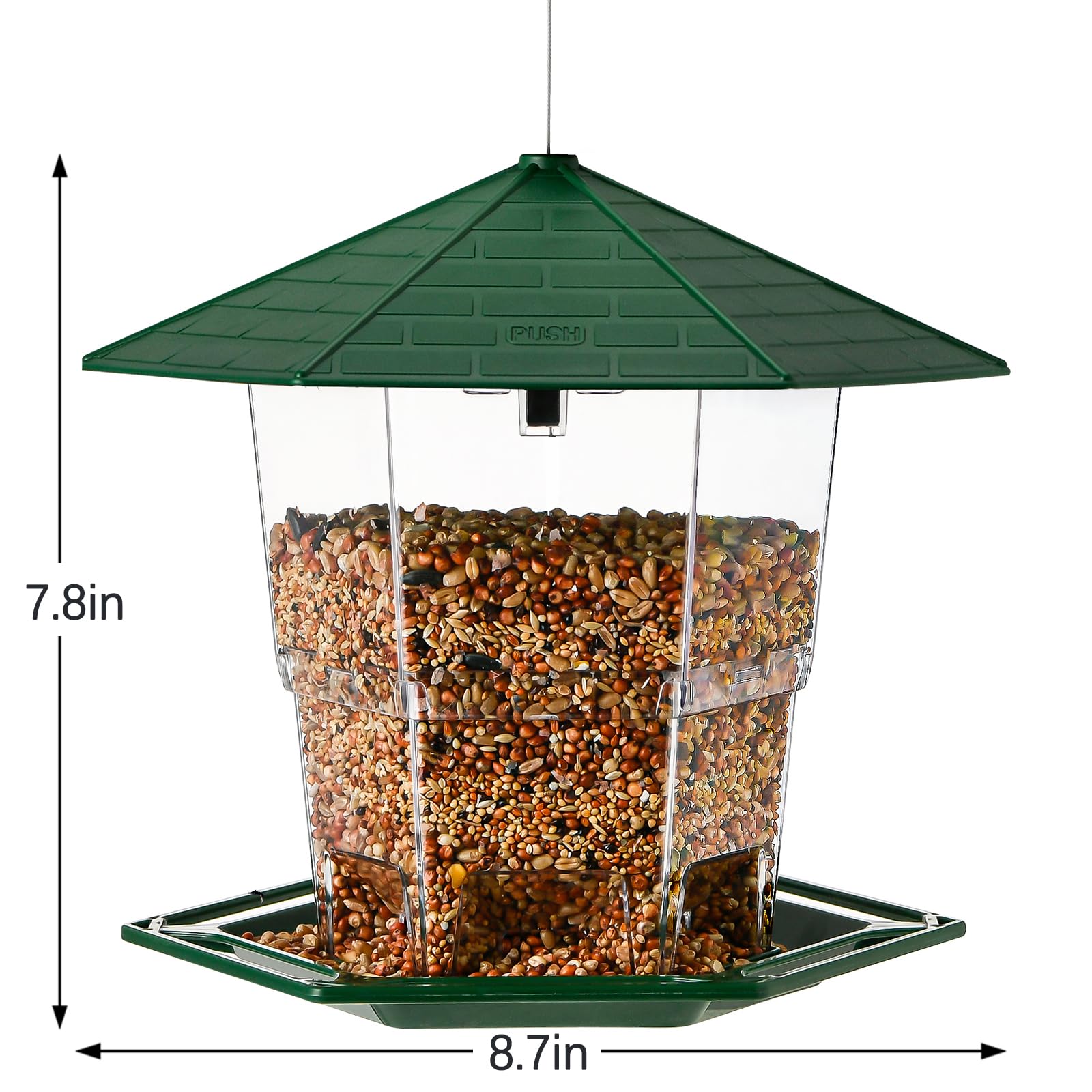 Waterproof Gazebo Retractable Bird Feeders for Outdoors Hanging