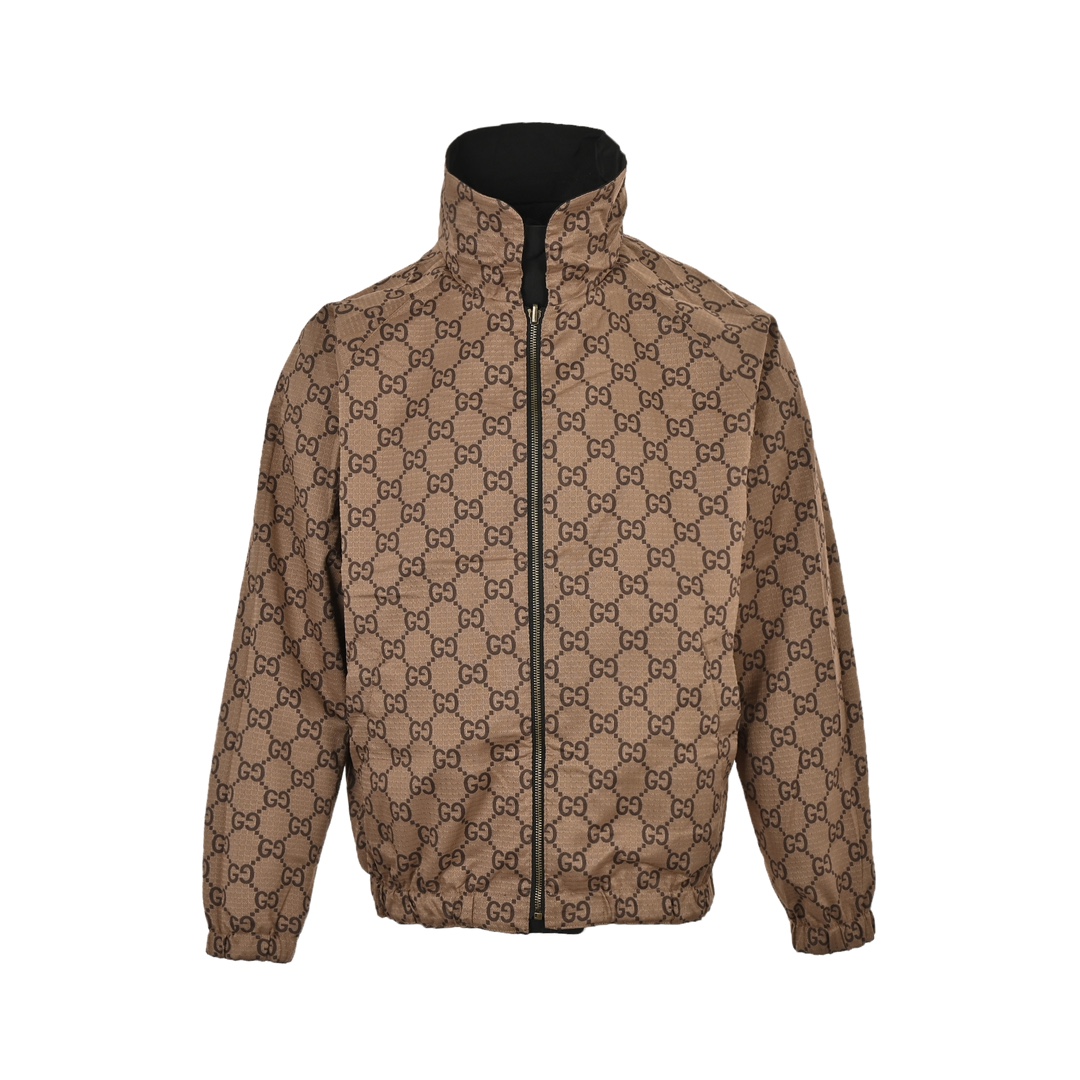 Gucci all-over jacquard double G canvas double-faced jacket