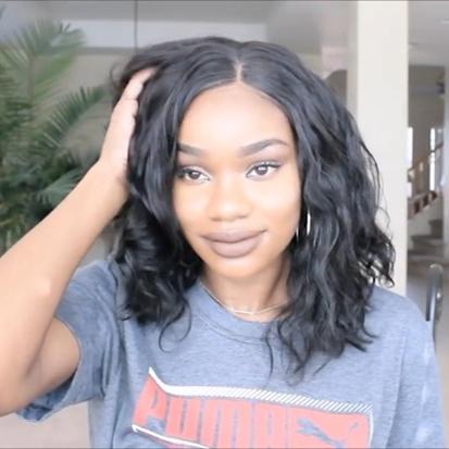 New Affordable Basic Cap Frontal Lace Wig Perfect For Summer!!! Wavy Bob
