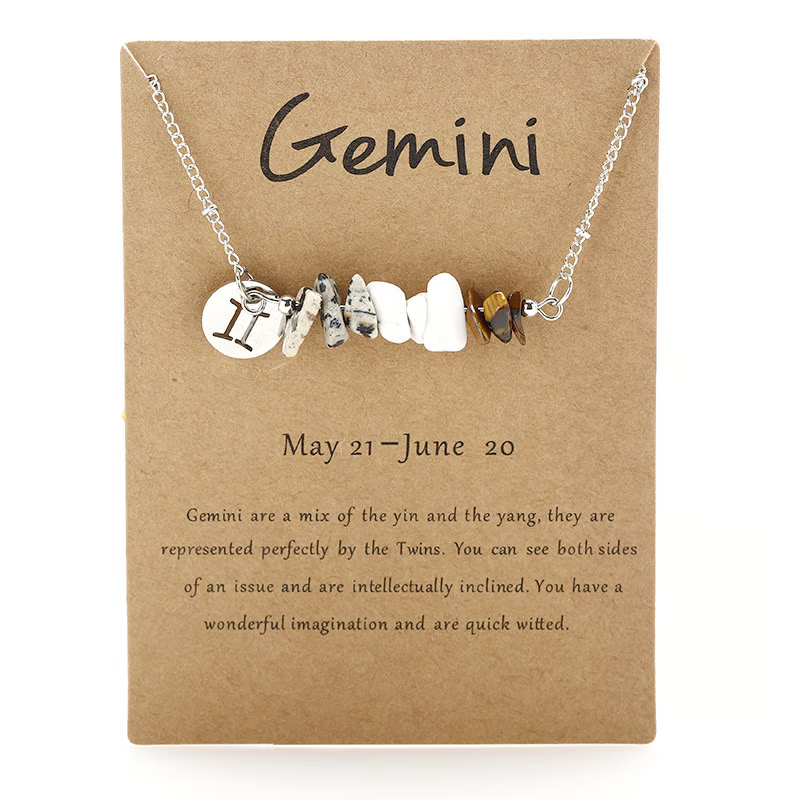 Last Day 50%OFF- Handmade Natural Stone Zodiac Sign Necklace