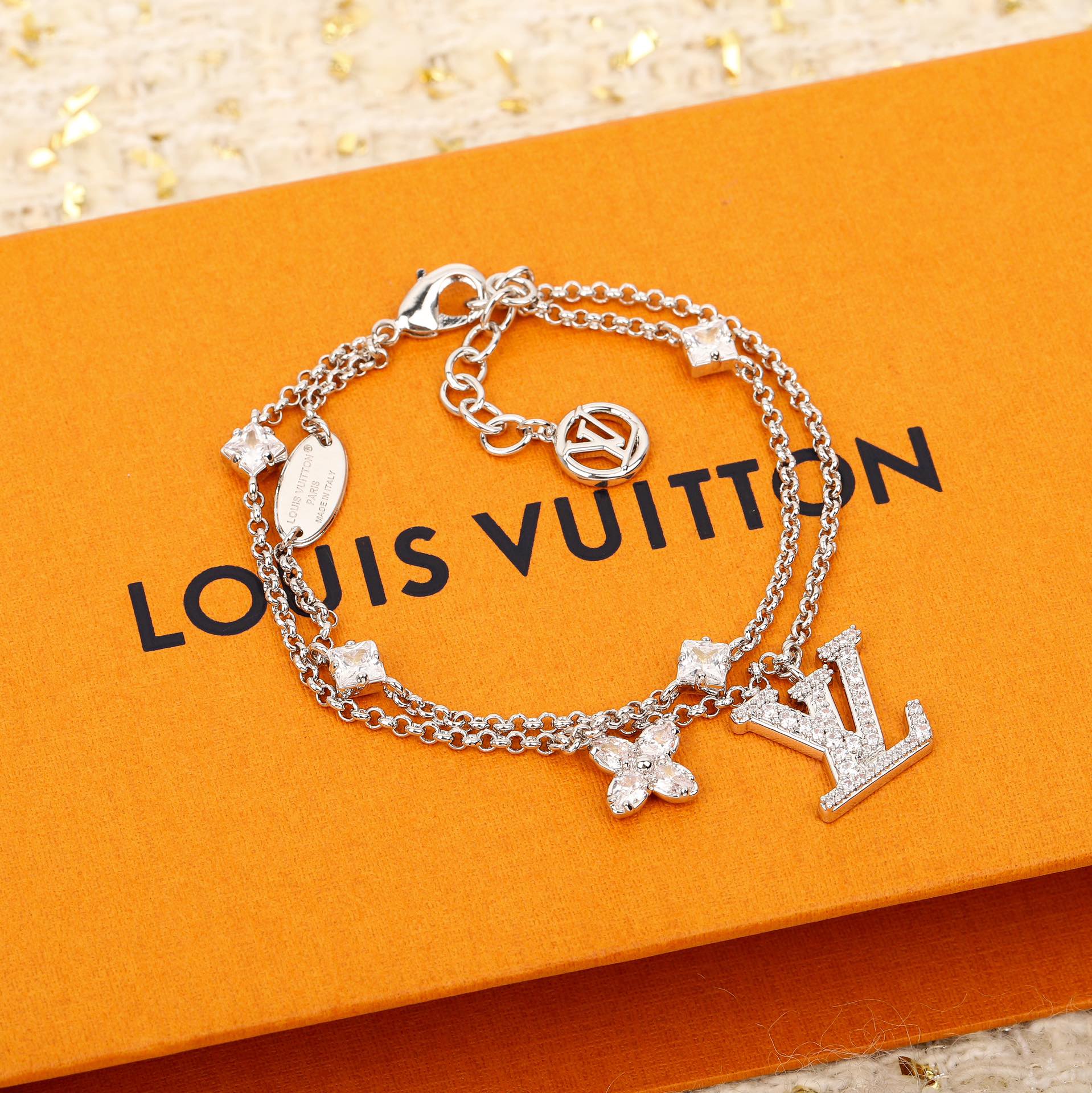 Louis Vuitton Double Layer Diamond Bracelet