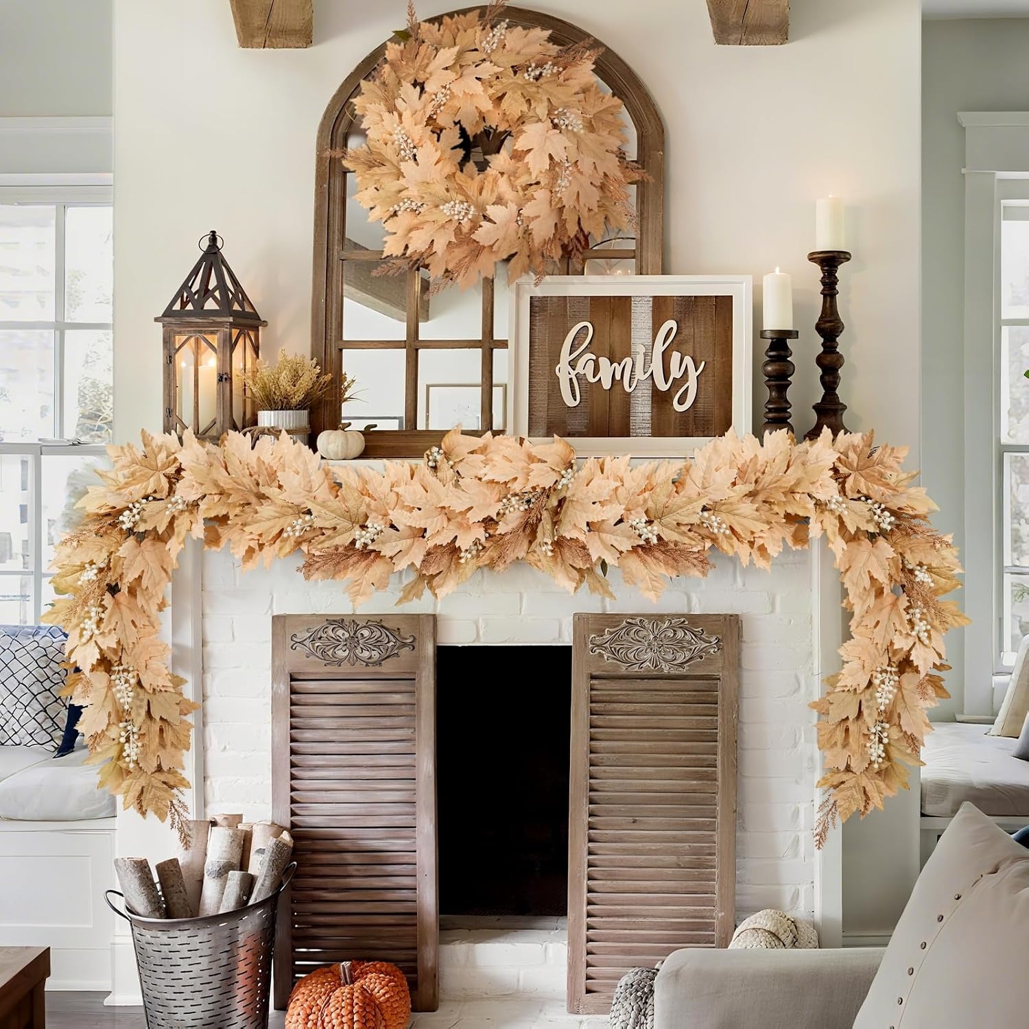 ✨Flash Sale✨6Ft Artificial Berry Cypress Leaves Garland