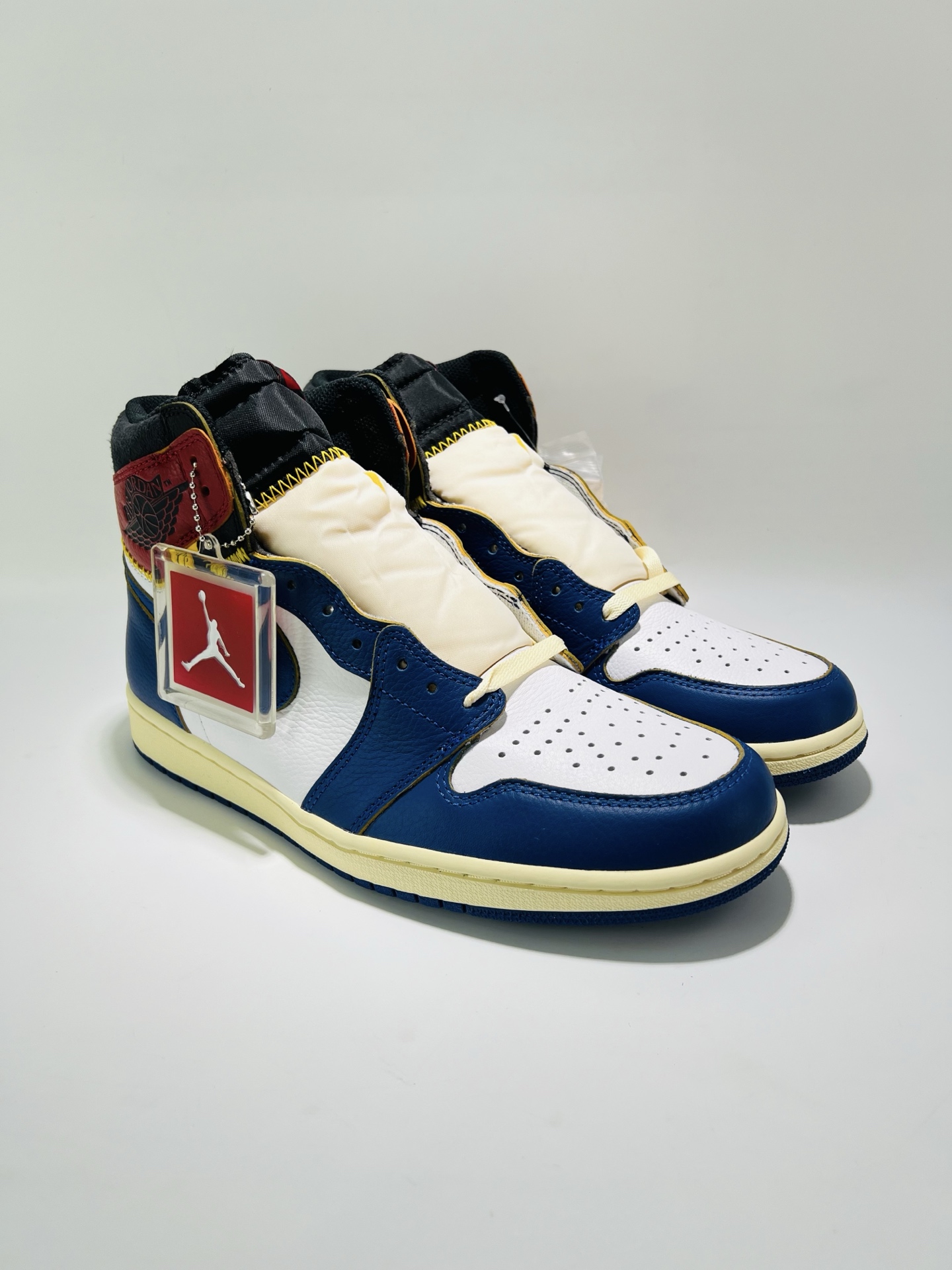 Union x Air Jordan 1 Retro High OG NRG AJ1 Black, Blue and Red Stitching BV1300-146