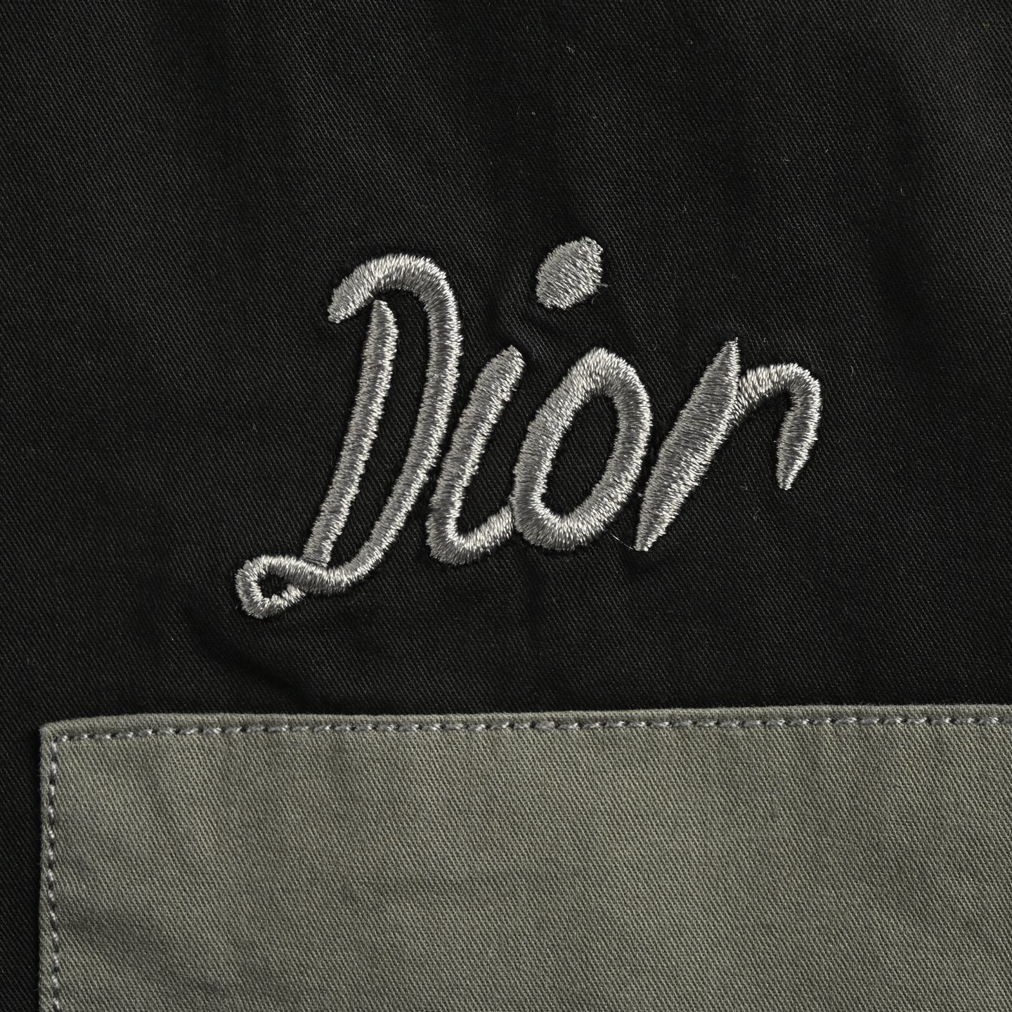 Dior 25ss patchwork lettering embroidered shorts