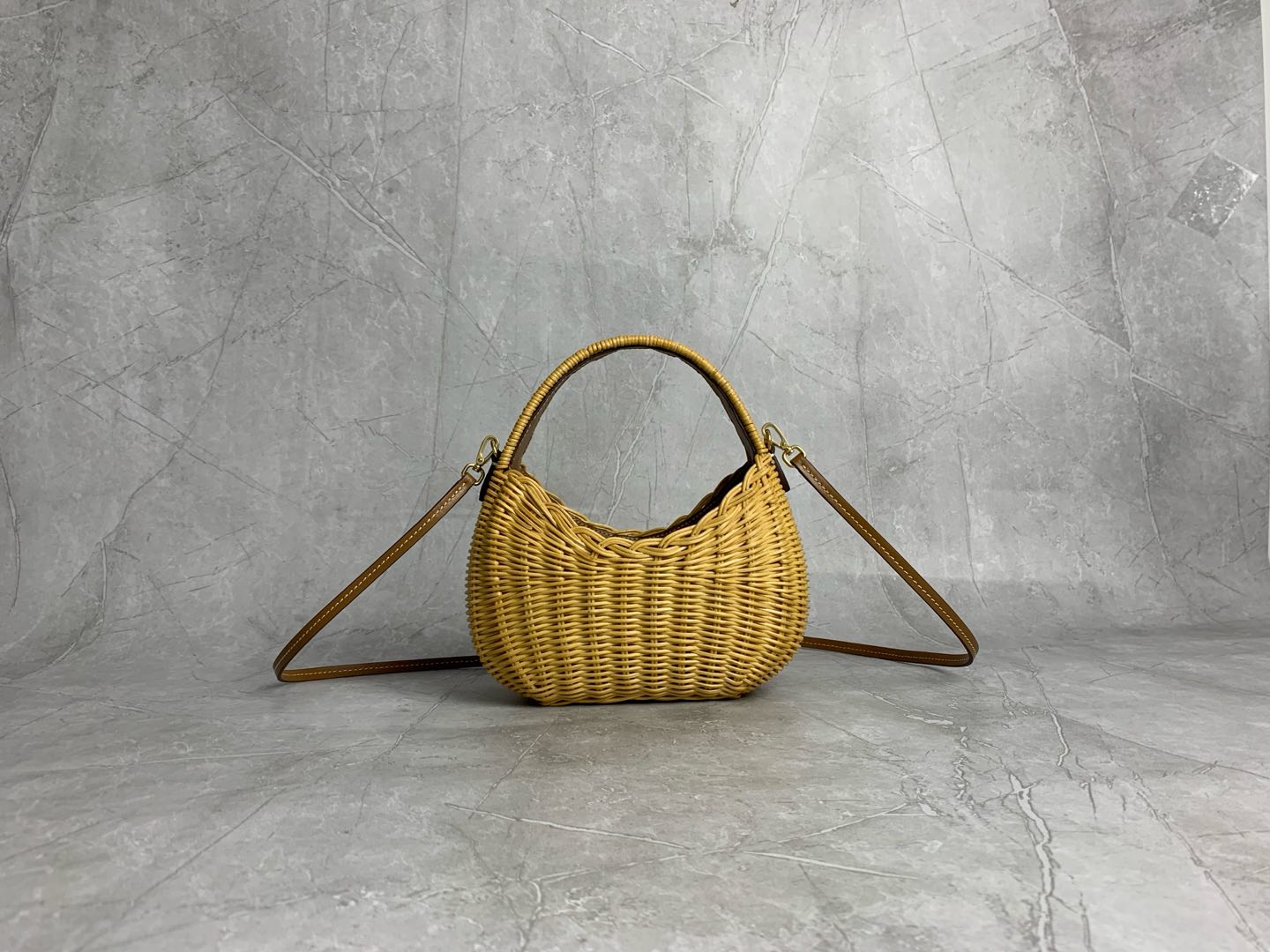 Miu Miu Summer Countryside Holiday Style Braided Basket Bag 5BC125