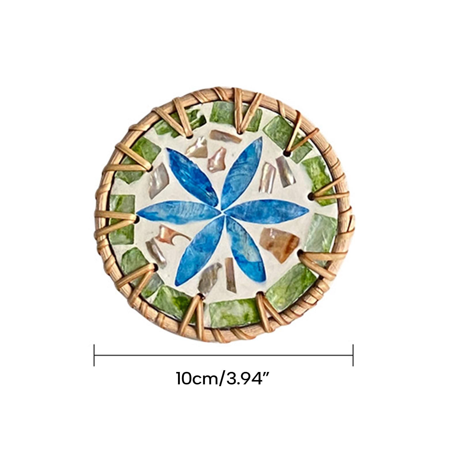 👍Last Day Promotion 60% OFF💥Handmade rattan and bamboo coasters, Shell heat-insulated round coasters, Household desktop tea coasters, Anti-scalding bowl coasters - BUY 5 FREE SHIPPING