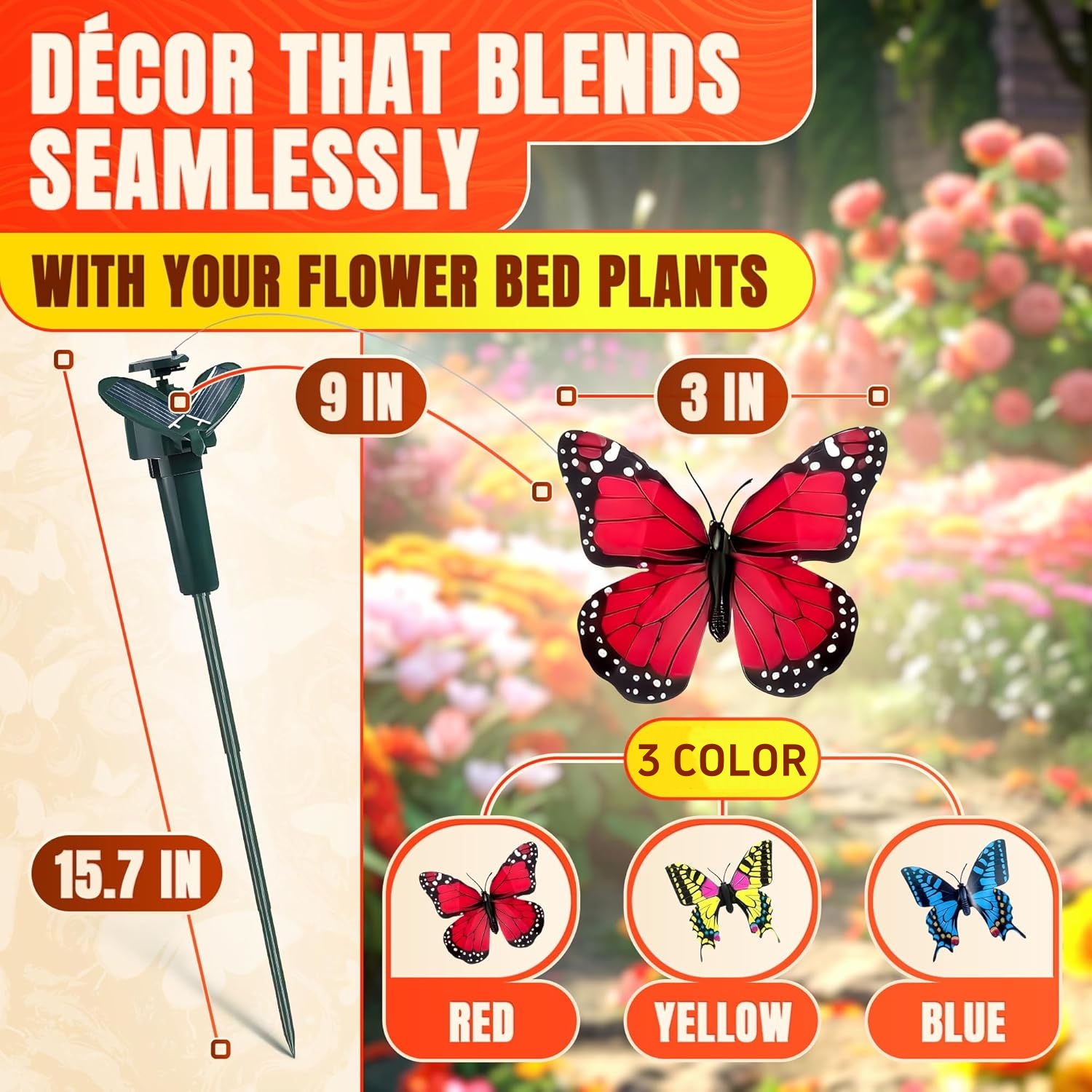 🔥On Sale🔥Flying Butterfly Garden Stakes Decorative