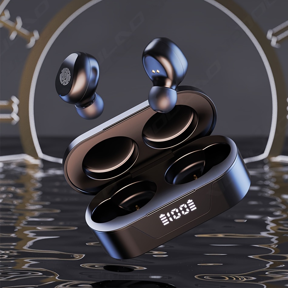 TWS Waterproof Headset Wireless Sport Headset , Mobile Phone Hi Fi Stereo Music With Microphone Noise Reduction Display For Moblie Phone.  Goodlooking Thoughtful Gift For Men/Women/ Girlfriend/Boyfriend/Friend/Birthday Gift