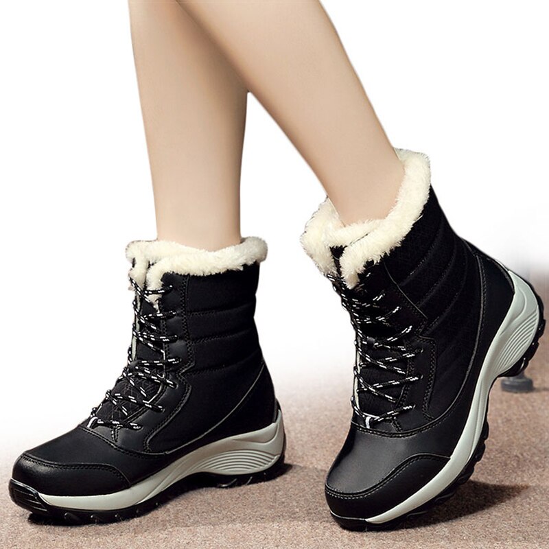 Heels Winter Botas Mujer Keep Warm Snow Winter Shoes Female Botines