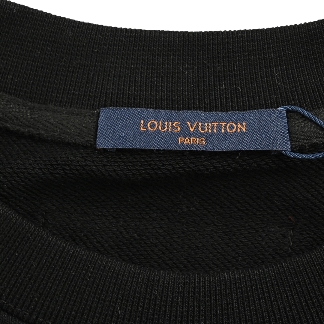 Louis Vuitton 24Fw classic embroidered four-leaf clover logo crewneck sweatshirt