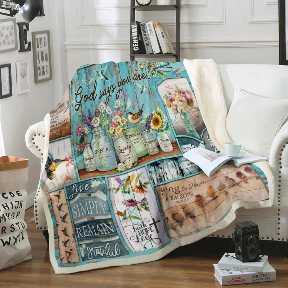 God Says You Are Sofa Throw Blanket