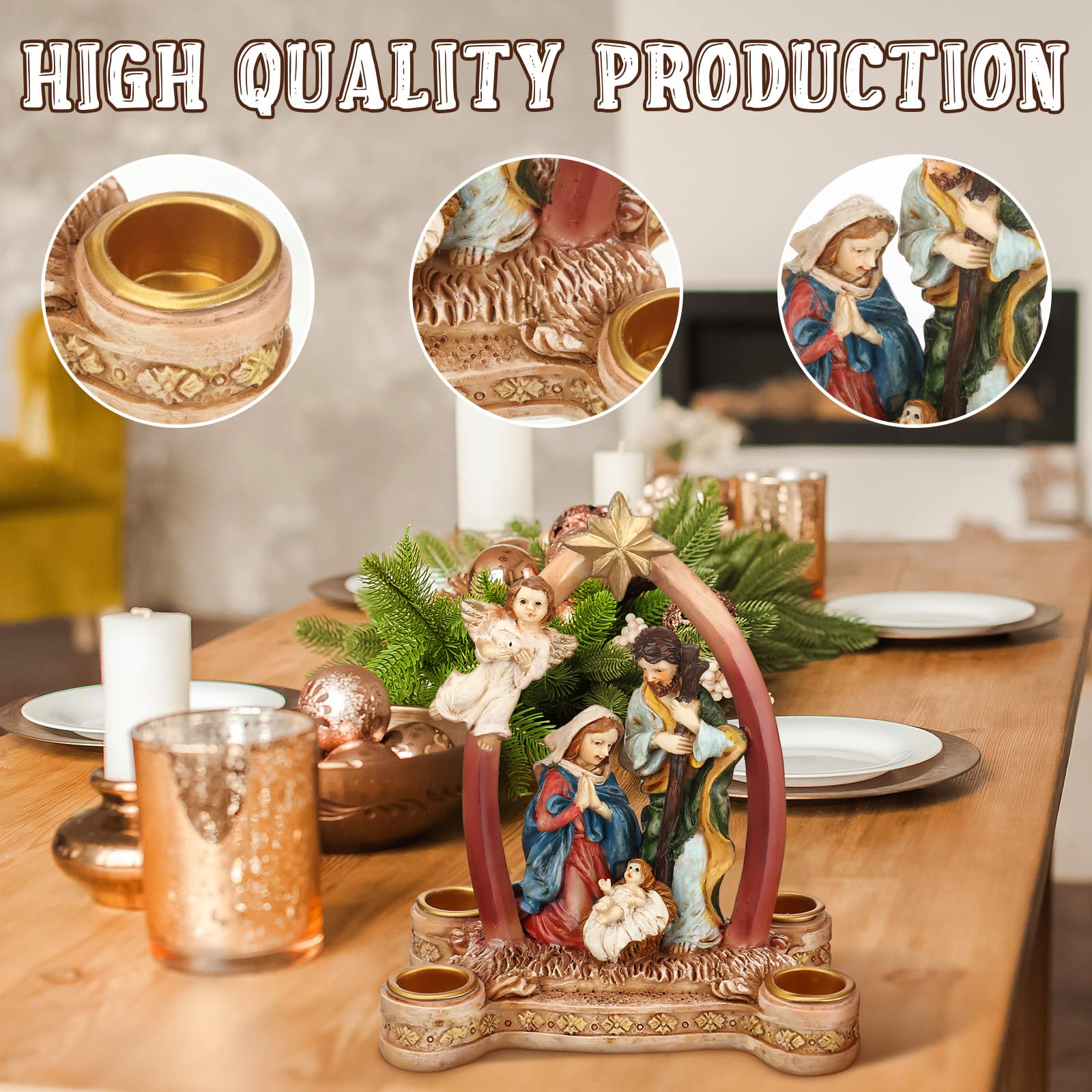 🔥ON SALE🔥Christmas Nativity Scene Candle Holder