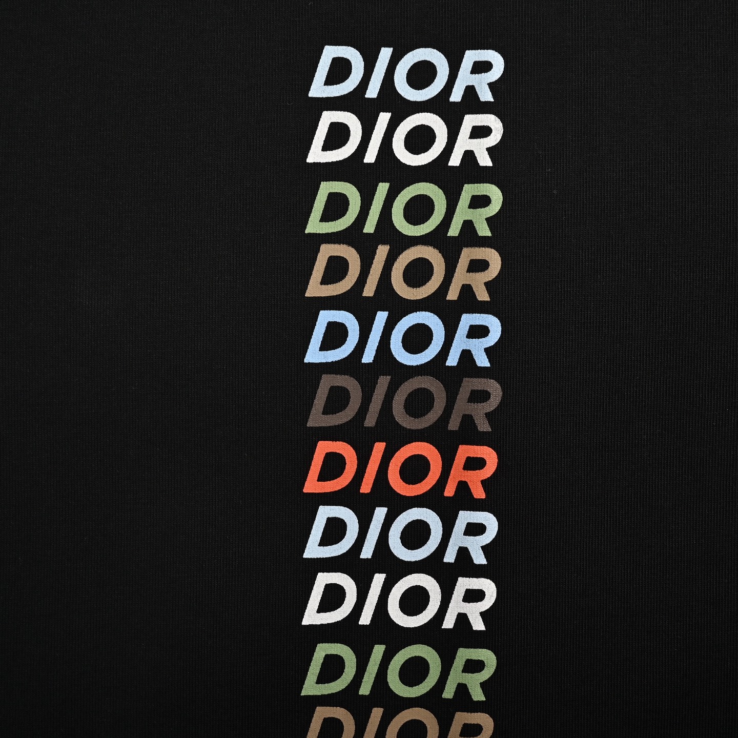 Dior 24ss colorful oblique letter print short sleeves