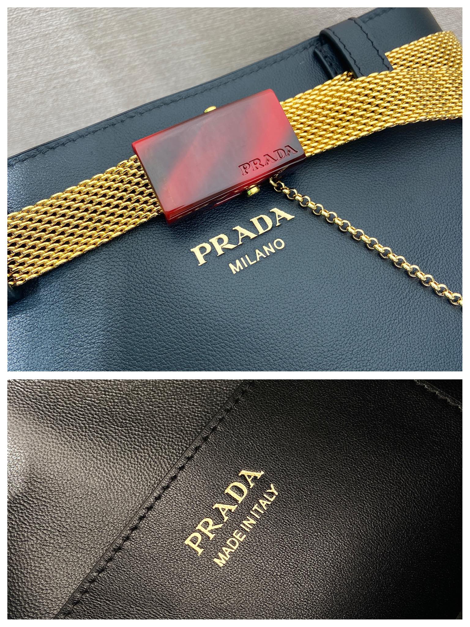 Prada Buckle Handbag 1BE085