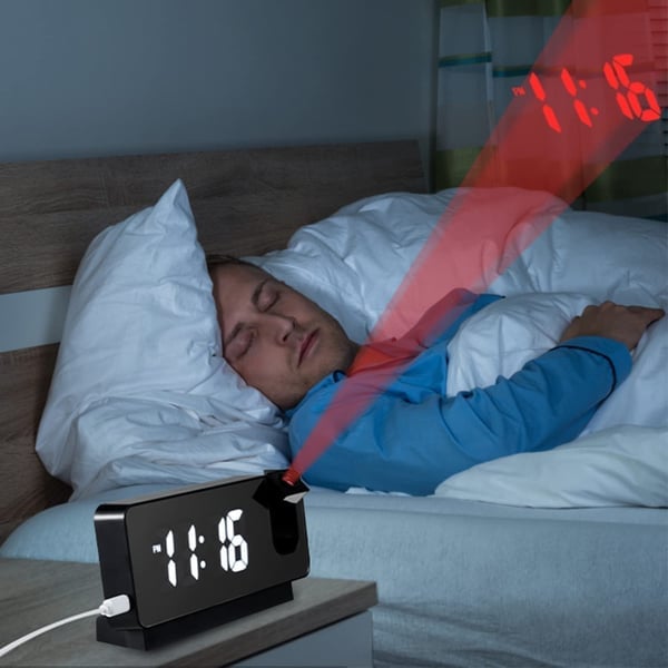 Mirror projection alarm clock