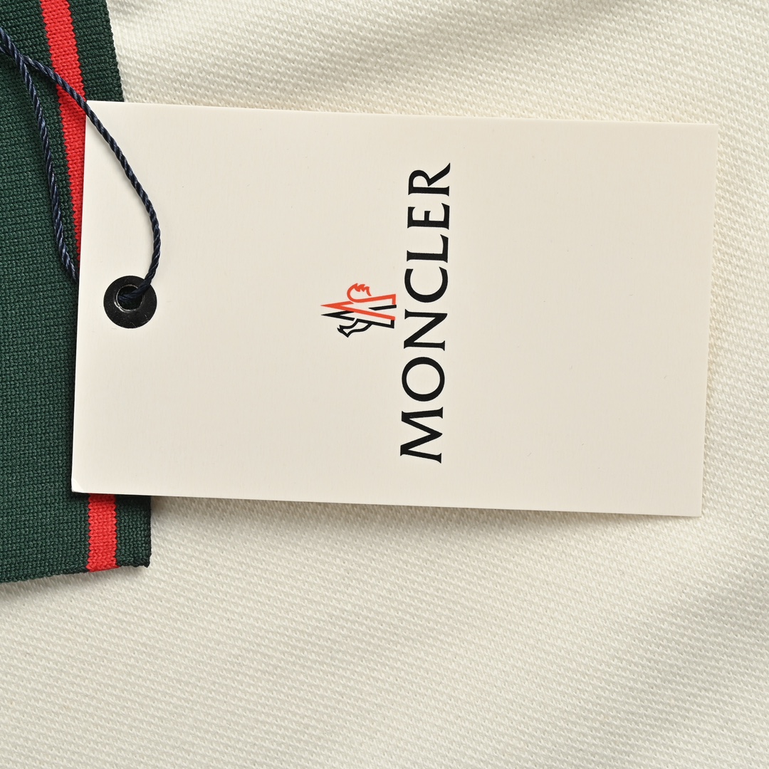 Moncler 24ss running man embroidered Polo short sleeve