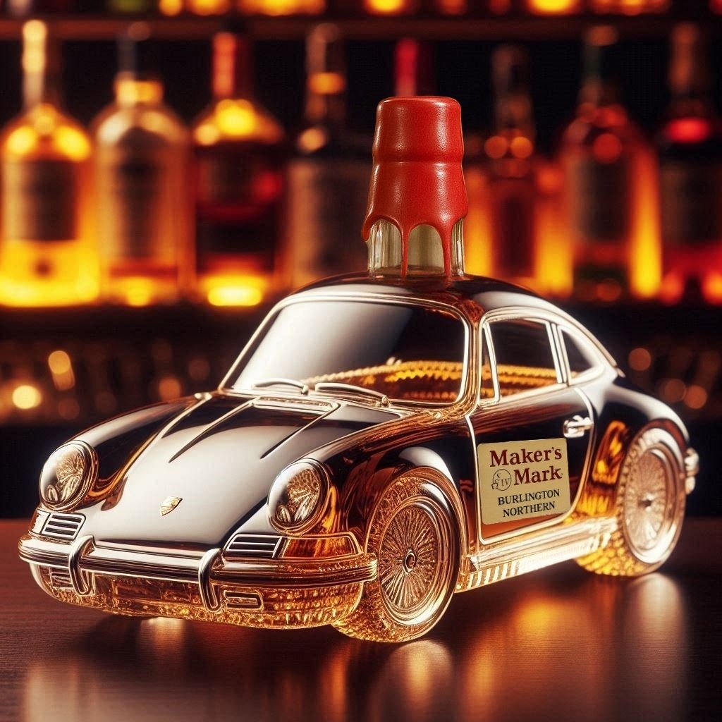 Porsche Whiskey Bottle
