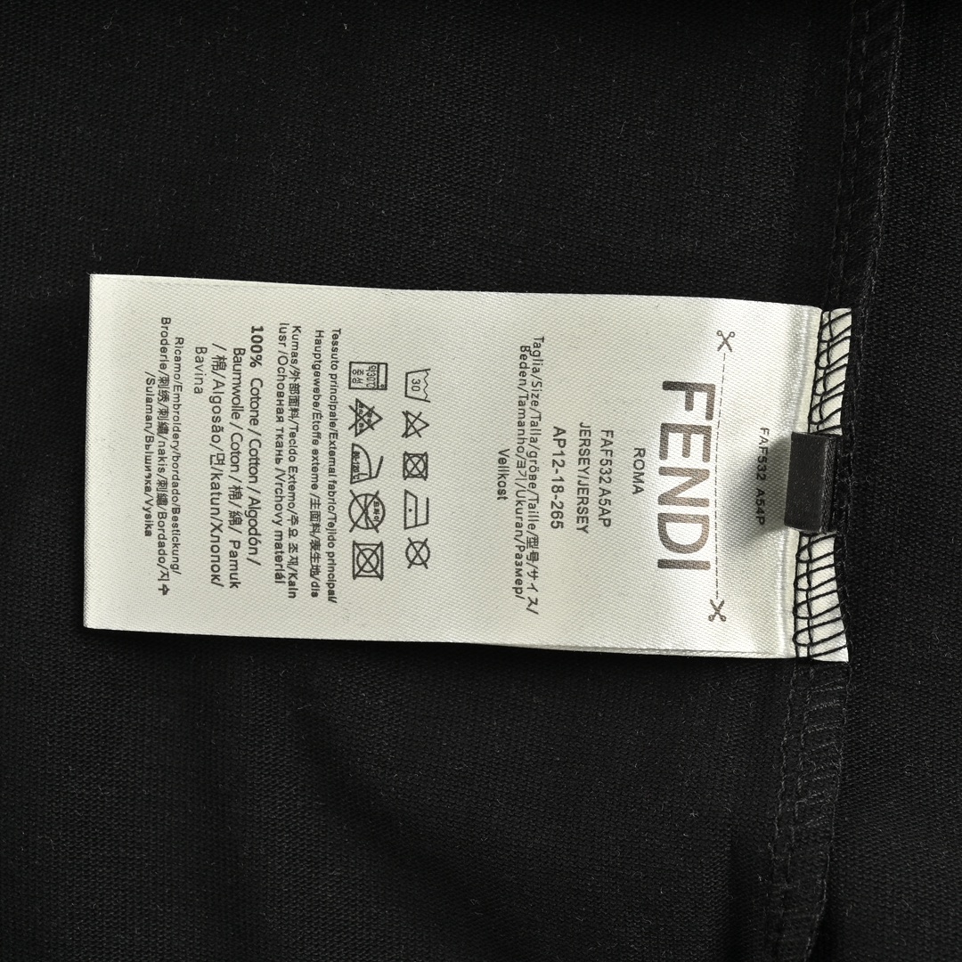 Fendi 24ss shoulder letter print short sleeves