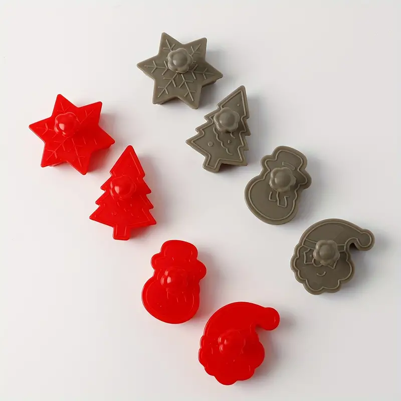 🍪🍪4 Piece Christmas Cookie Plastic Spring Cookie Mold Set