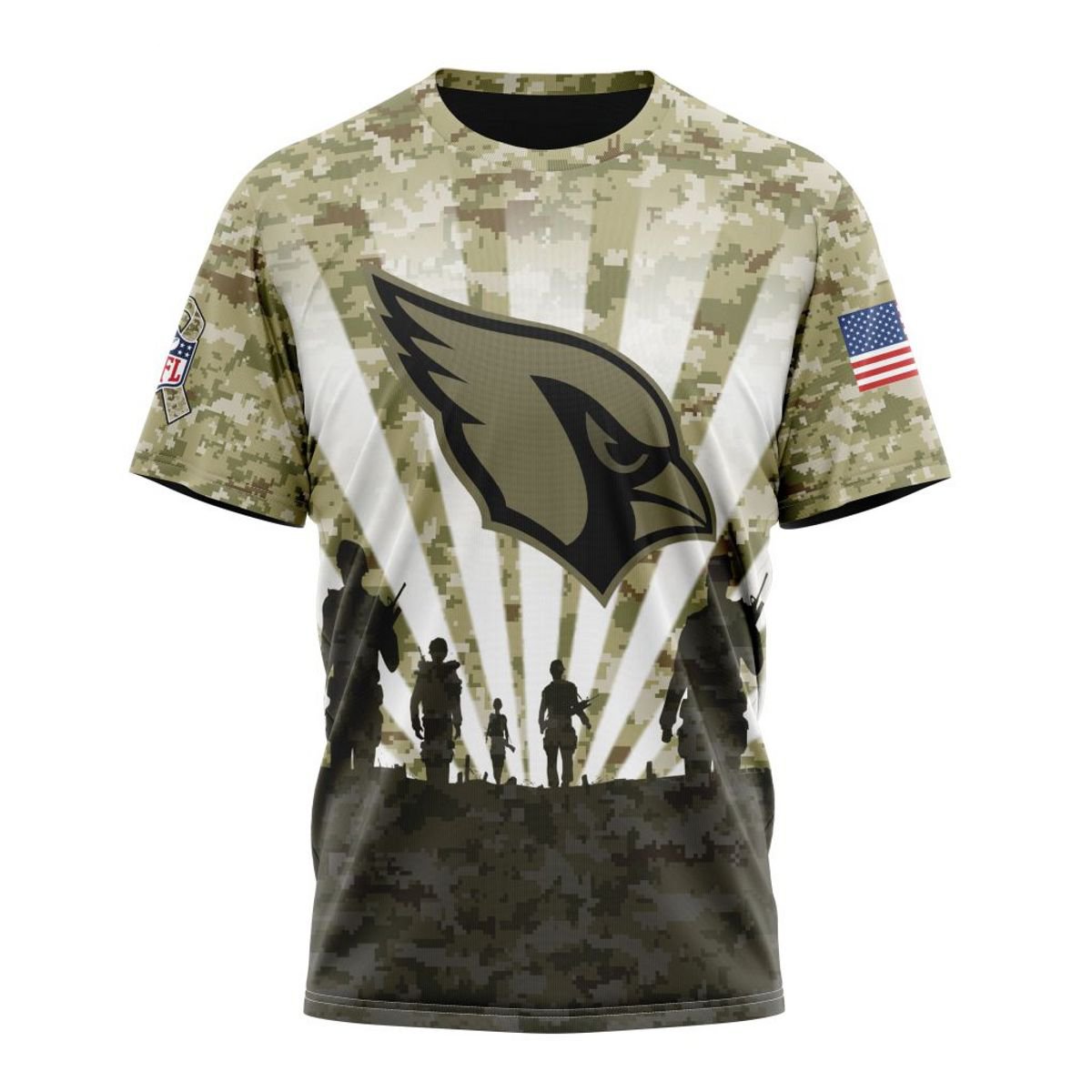ARIZONA CARDINALS 3D HOODIE HONOR VETERANS
