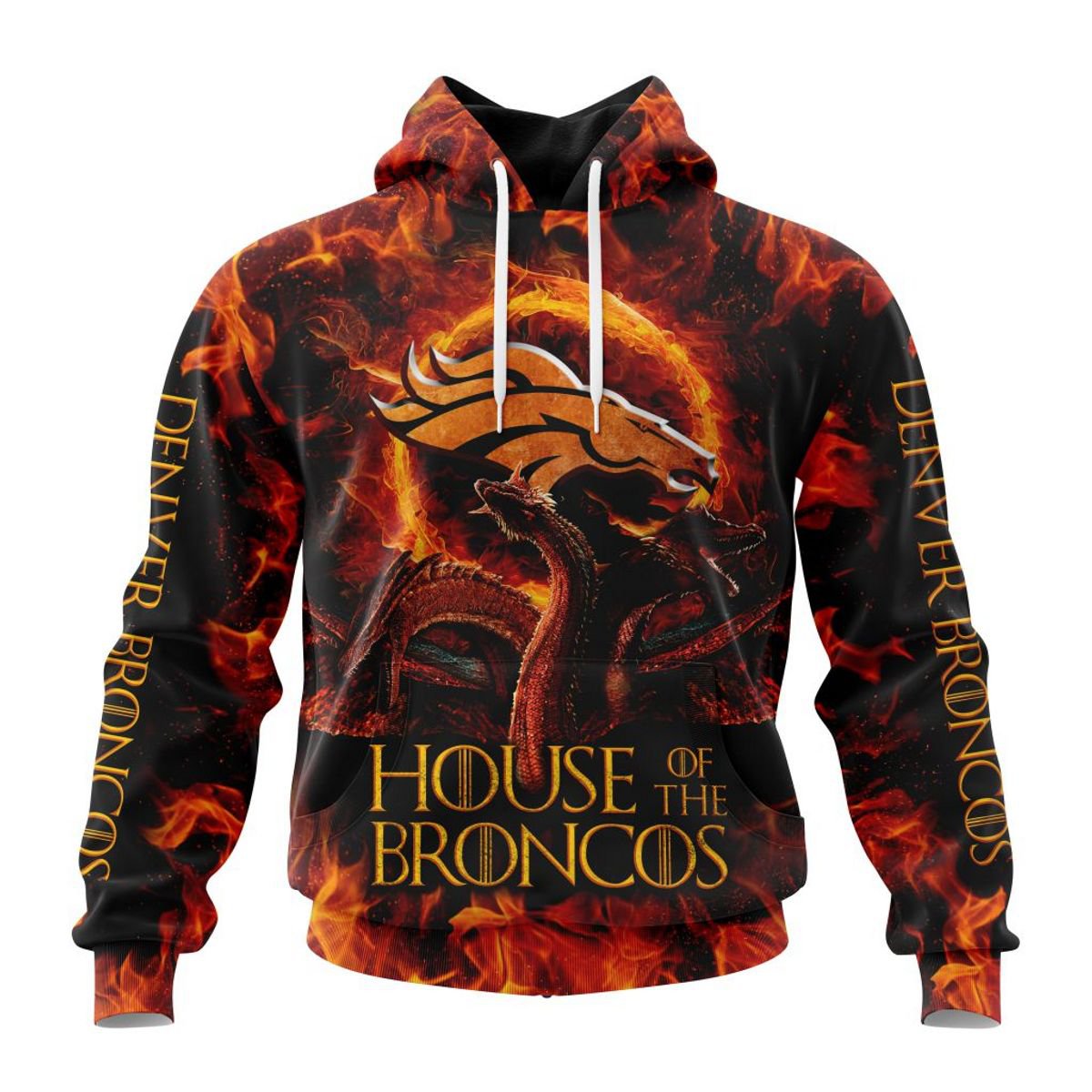 DENVER BRONCOS GAME OF THRONES – HOUSE OF THE BRONCOS 3D HOODIE