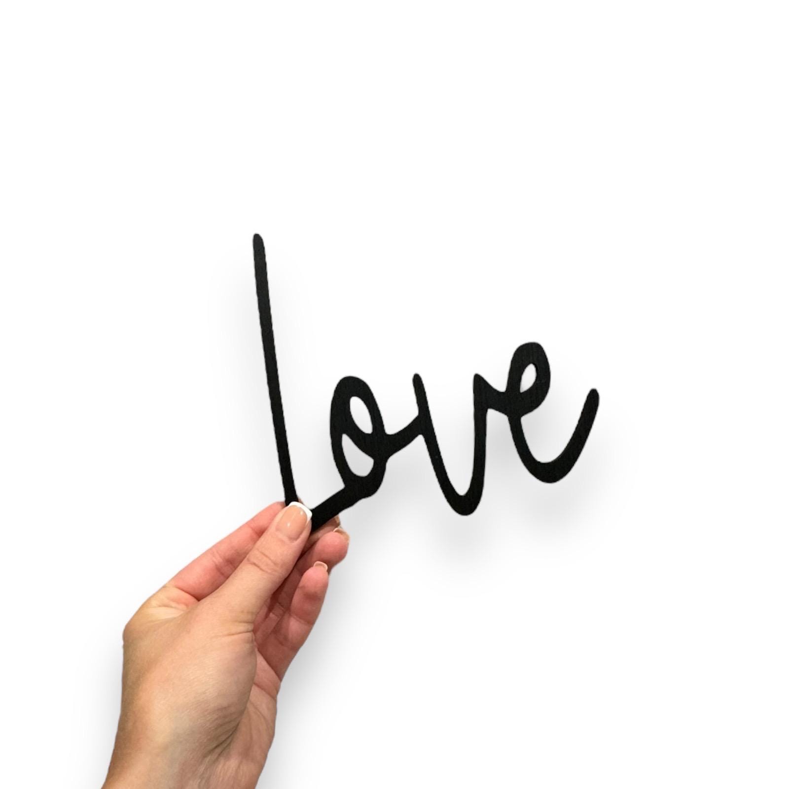 Bye Love You Wooden Script Sign