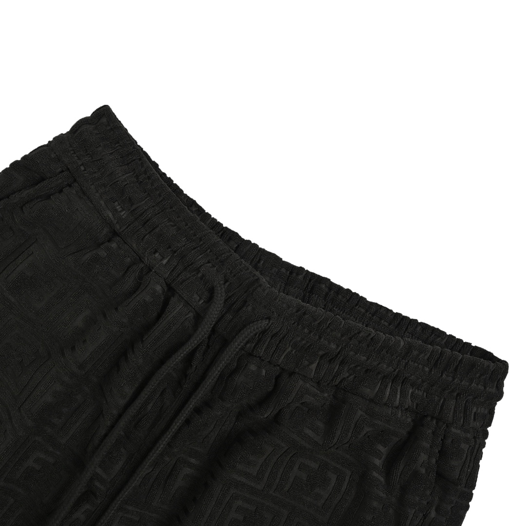 Fendi 24ss full print double F embossed jacquard suit shorts