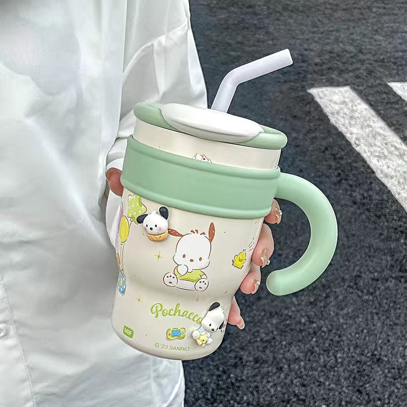 KT Vacuum Insulated Stainless Steel Travel Tumbler with Splash-Proof Lid, Includes Reusable Plastic Straw and Fits in Car Cup Holders