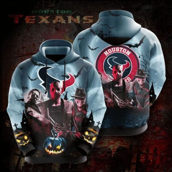 HOUSTON TEXANS 3D HOODIE SKULL 113