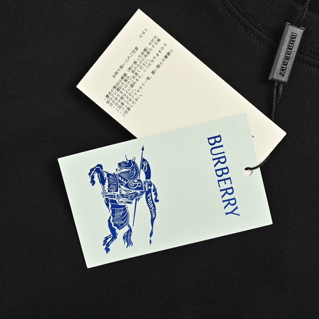 Burberry 24ss hem patch warhorse label short sleeve