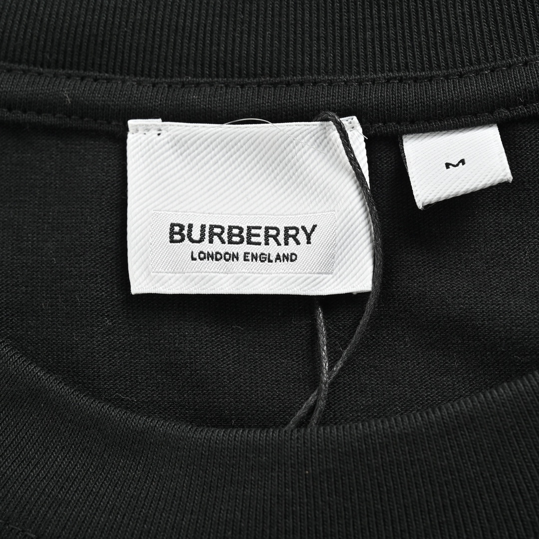 Burberry 24ss embossed three-dimensional embroidered war horse short sleeve