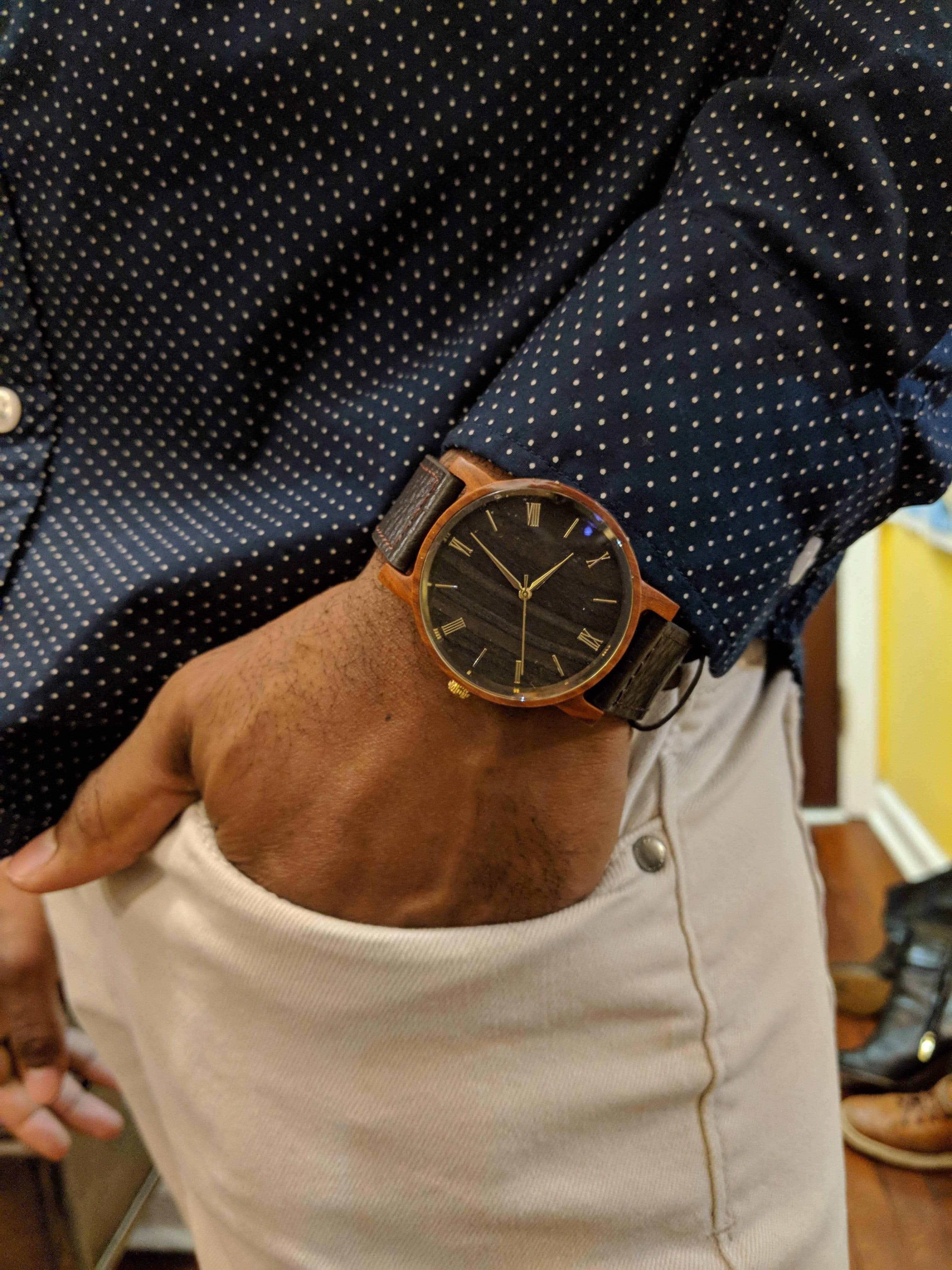 Wooden Watches Red Arce